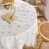 Cotton, Linen, Tassels, Tablecloth, Pastoral Floral Photo Decoration, Background Cloth, Dining Table Cloth, Coffee Table Cover, Cloth