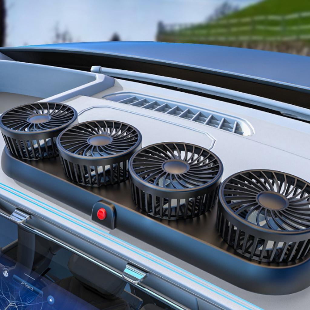 Car Fan 5/12/24V,360 Degree Rotatable Car Fan,Electric 3 Speed Two Head Fans,Strong Dashboard CoolCirculator Fan