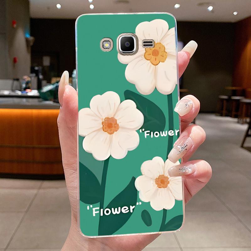 For Samsung Galaxy J2 Prime J2 Ace Grand Prime A5 2015 Case Flower Butterfly Phone Capa Soft Silicon Transparent TPU Jelly Cover