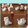 Adorable Resin Mischievous Cat Figurines For Miniature Gardens And Terrariums