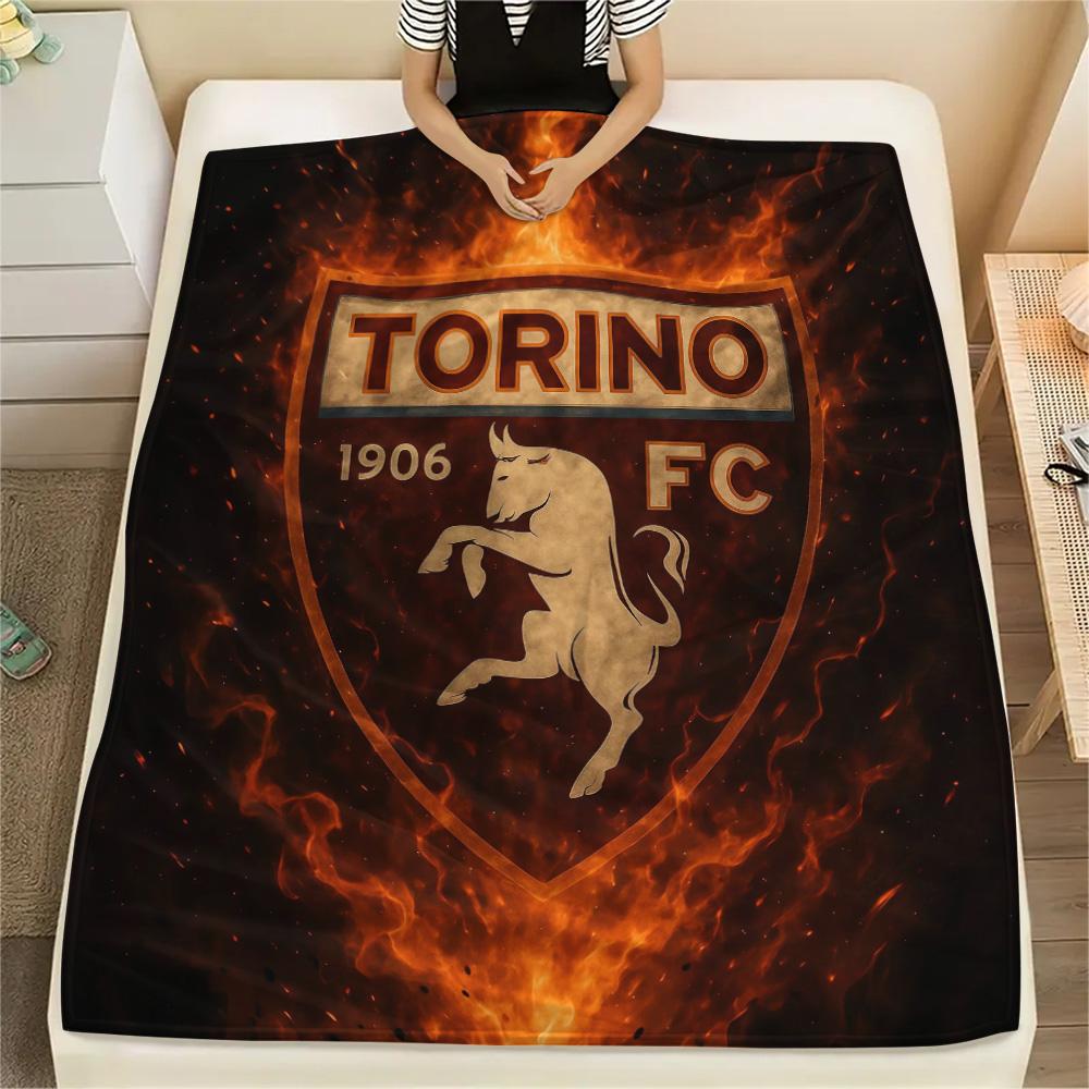 Torino Football Club Flannel Blanket, High quality Comfortable for All Seasons, Home Decor, Warmth and Comfort
