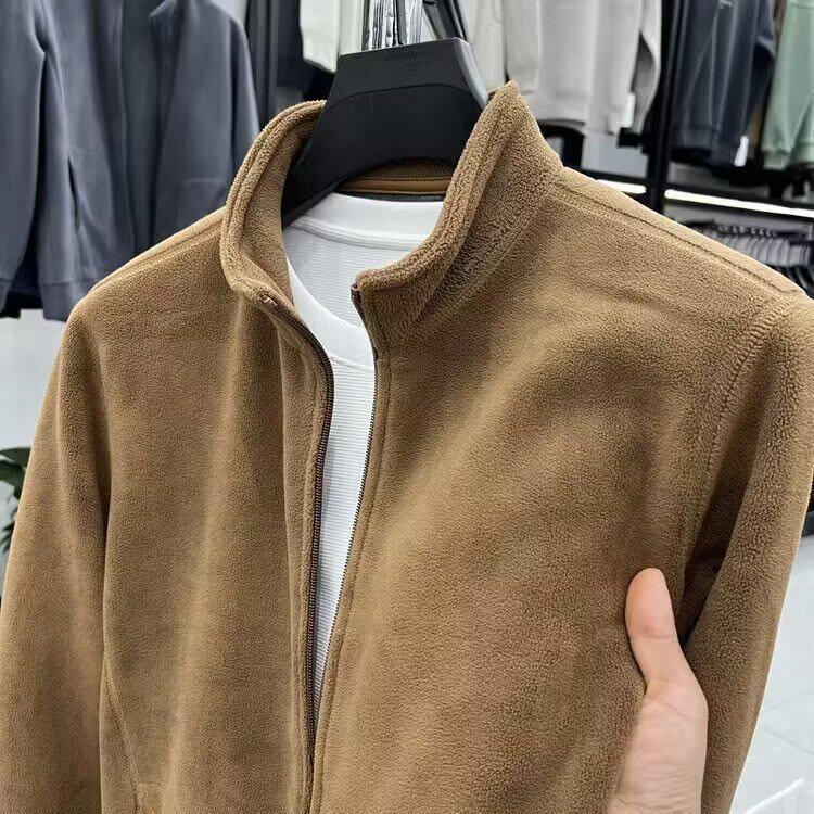 Herren verdickter Fleece Sherpa Cardigan - Warme, verschleißfeste Outdoorjacke für Herbst- und Wintersport