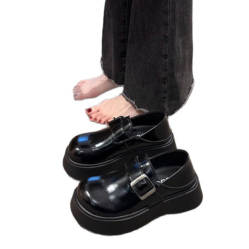 2025 Spring and Autumn New College British Style JK Uniform Small Leather Shoes Women's Platform Big Head Loafers Versatile Single Shoes