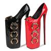 Sexy 30cm Extreme High Heels Platform Shoes Woman Large Size 44 45 Buckle Red Black Women's Heels Pumps Nightclub Stripper Shoes