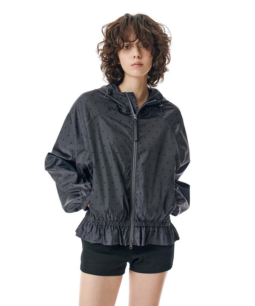 Secondmono Ruffle Dot Windbreaker [Dotdgray]_Sewjk002Dotdgray