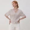 Tweed Pleats Short Sleeve Jacket Blouse Mood