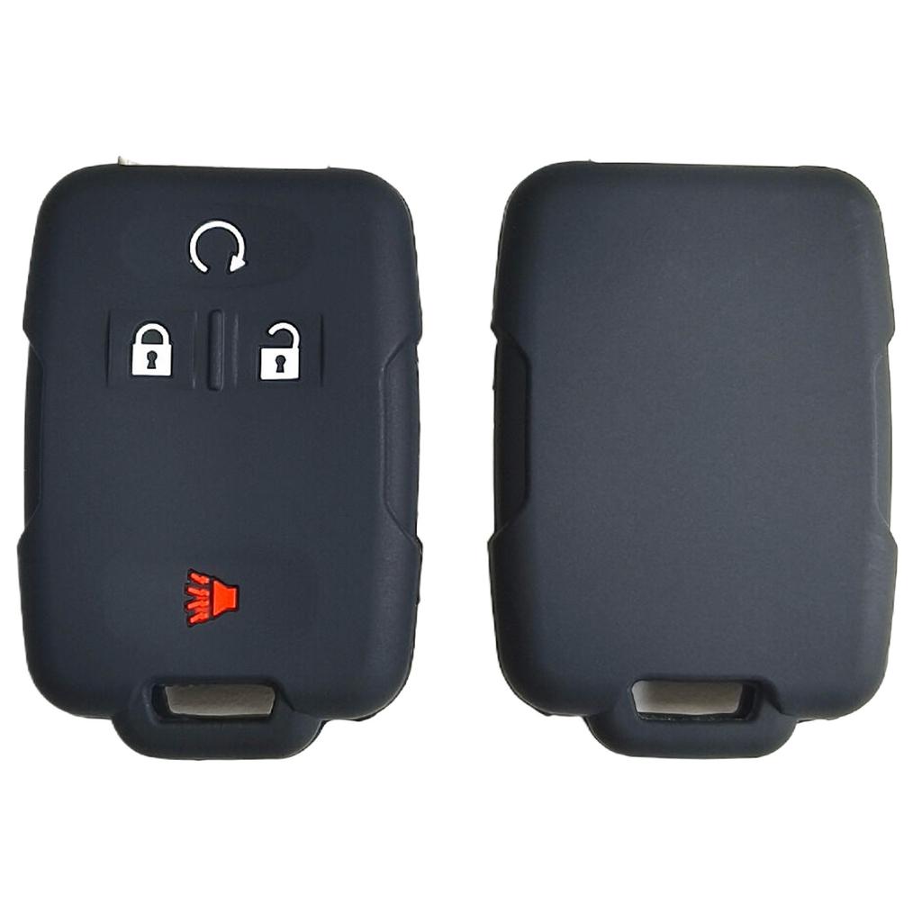 Car silicone key cover for Chevrolet Colorado remote control 3 1 button silicone keychain Silverado GMC car key case