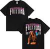 Singer TINI STOESSEL La Triple T Futura Men's and Women's Fashion Hip-hop 2025 Summer Pure Cotton 100% Printed T-shirt