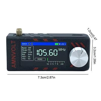 Mini SI4732 Radio Receiver LSB USB AM FM FM/AM Full Band Pocket Radio with Holder Bracket Stand HF SW MW VHF Radio with Antenna