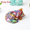 Resin Filled Natural Crystal Sleeping Cat Decor With Gift Box For Home Office Display