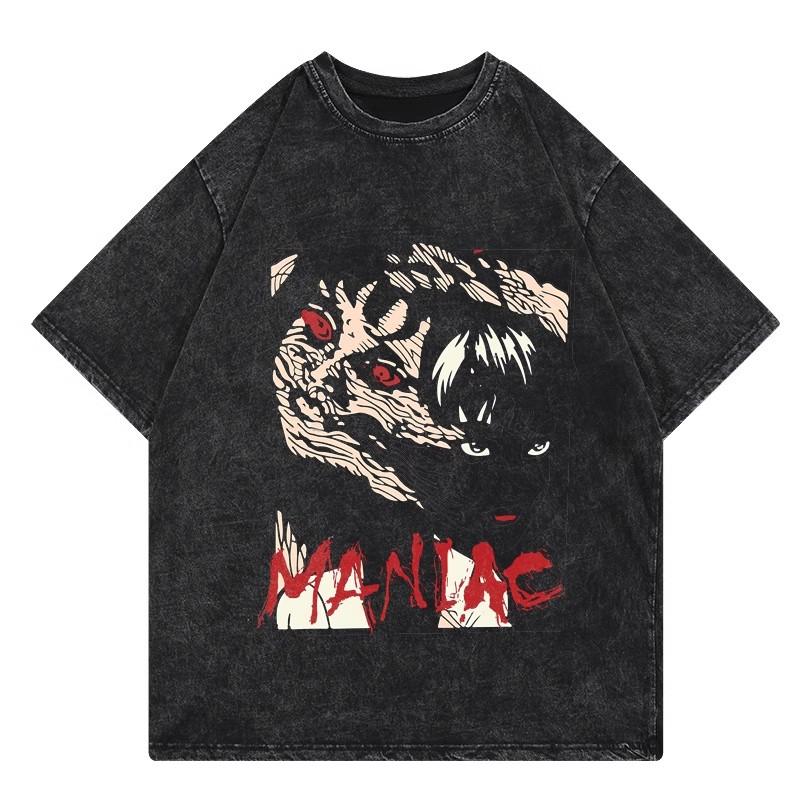 Summer Print Cotton Tomie Junji Ito Washed T-shirt  Harajuku  Y2k Top  Women Clothing Graphic T Shirts