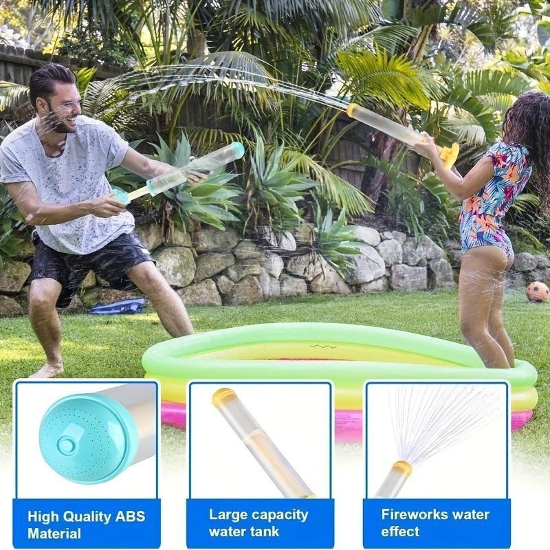 Non-Toxic Fireworks Water Gun Push-Pull Large Capacity Firework Sprayer Durable Plastic Material Water Splash Props New Year Gift