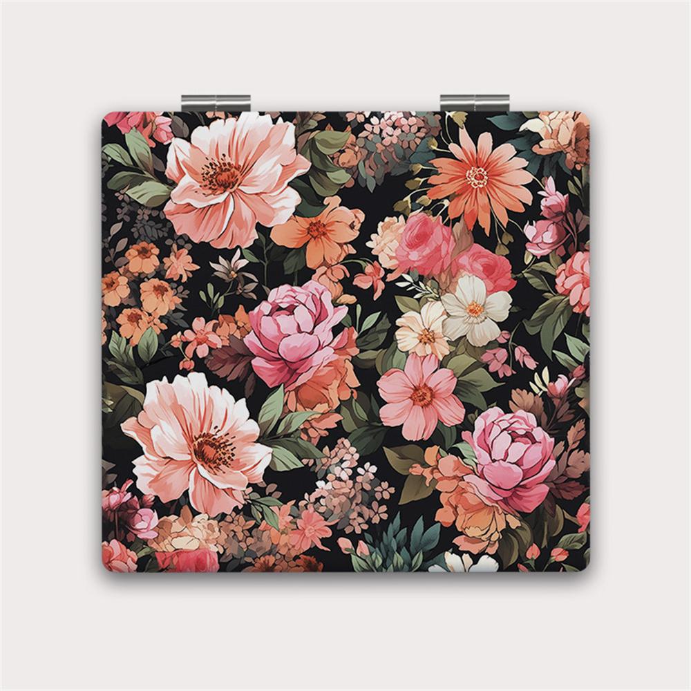 Smink Hand Stående Bärbar Liten Spegel Vikbar Kosmetikverktyg Bärbar Dubbelsidig Vikbar Sminkspegel Fjäril Fyrkantig