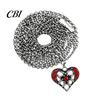 Zierliche Anhängerkette Herz Halskette für Damen, Bayerische Strass Sexy Brust Extra Lange Halskette, Vintage Oktoberfest Korsett Schmuck Zubehör