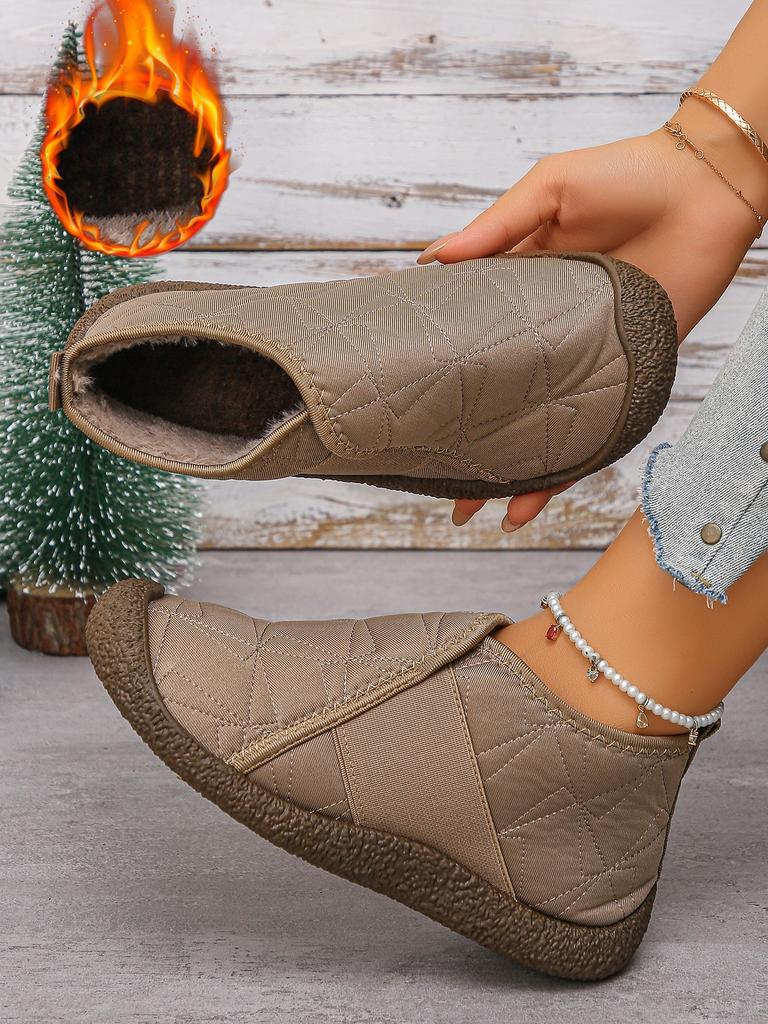 Warm Cotton Boots, Foreign Trade Winter New High-top Cotton Shoes, Soft Sole Non-slip, Piled and Thickened, Light One-pedal Leisure