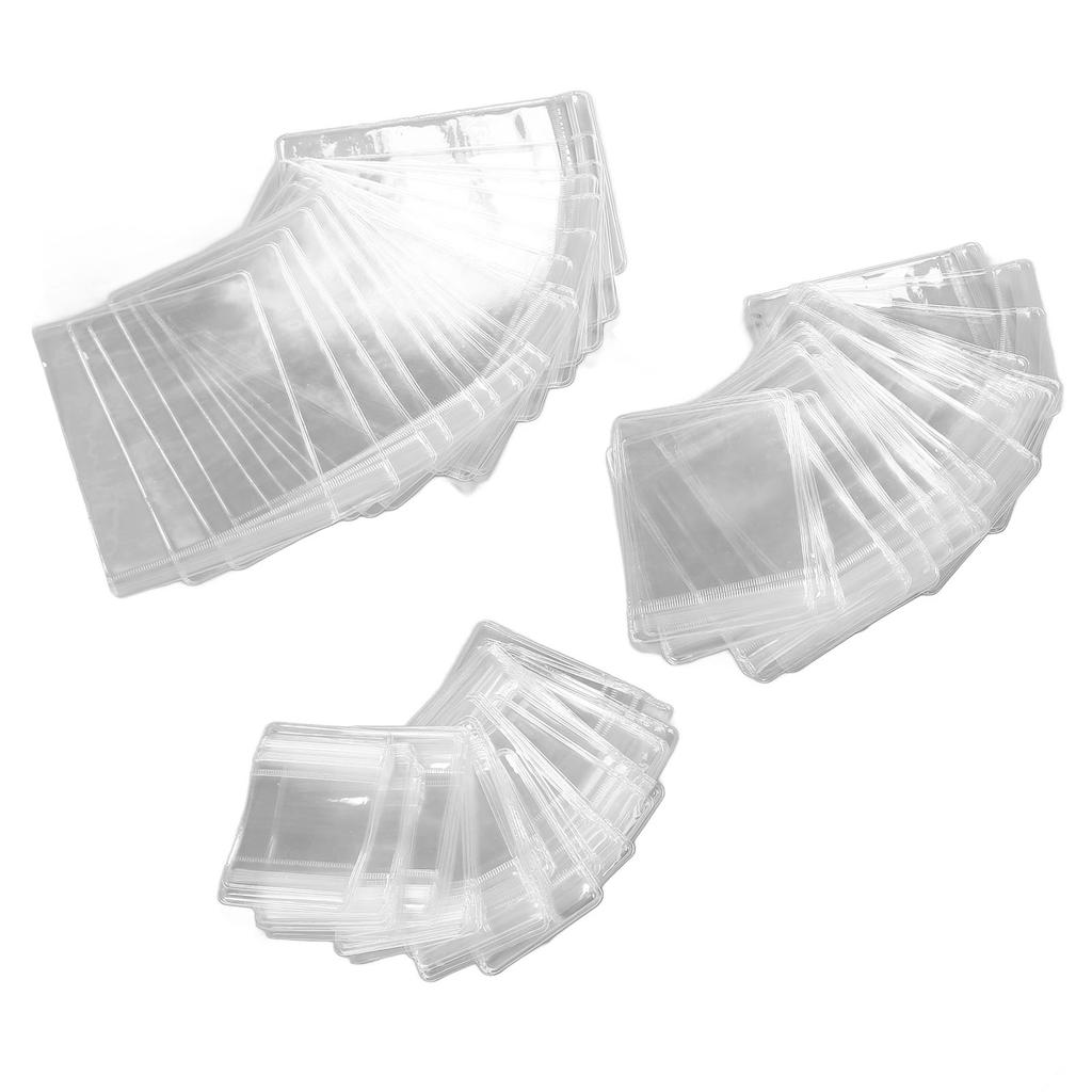 120pcs Clear Jewelry Bags Thickened Oxidation Resistance PVC Clear Jewelry Ziplock Bags for Earrings Rings Jewelry