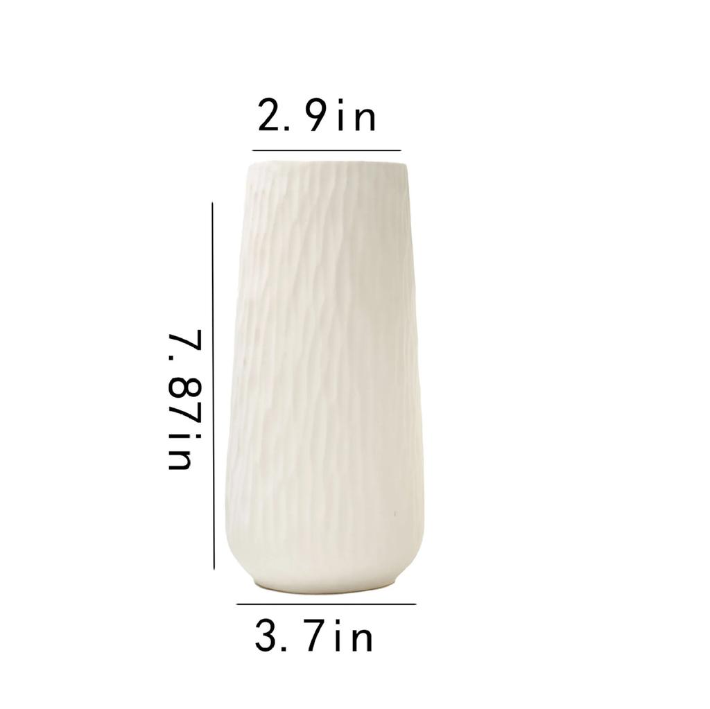 Keramikvase 3-teiliges Set, weiße Vasenornament, Heim Wohnzimmer Keramikvase Blumengesteck Dekoration