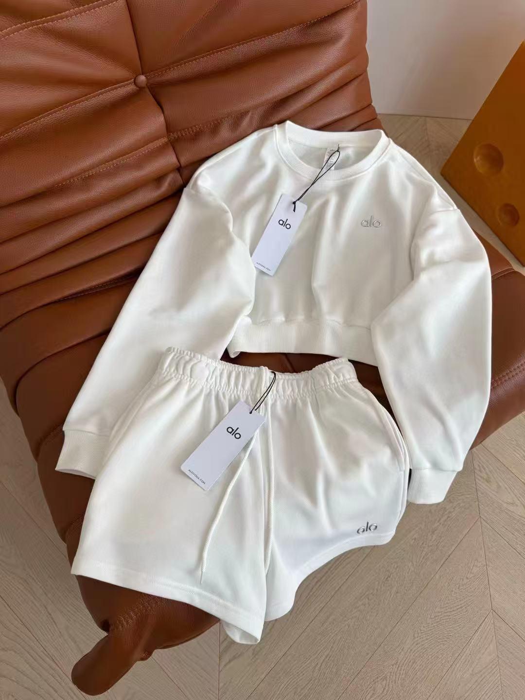 

2025 Cross-Border Round Neck Loose Long Sleeve Couple Hoodie Set - Solid Color, Simple & Versatile Small белый