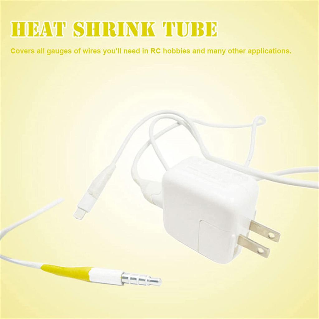 Heat Shrink Tubing 328pcs Wire Wrap Cable Sleeve Assortment Ratio 2:1 Electric Insulation Tube with Hot Air Gun 300W Heater