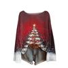 Ladies' Fashionable Casual Long Sleeved Christmas Printed Round Neck Knitted Yarn
