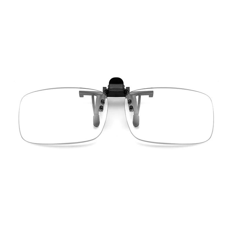 Magnifying Clip On Glass Rimless Lenses Reading Glasses Men Reading Sunglasses With Diopter Magnifier Lenses With Box