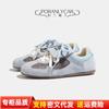 Niche Design Sense Leather Leopard Print Forrest Gump Shoes Women's 2025 Autumn New Single Shoes Comfortable Sports and Leisure Moral Training Shoes