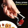 Stainless Steel Cherry Pitter & Red Date Seed Remover - One-Handed Easy Press Kitchen Tool for Quick Core Removal,Durable & Easy