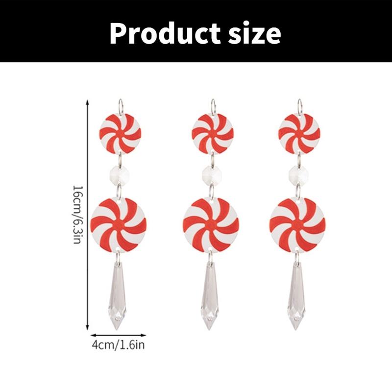 Set of 15 Elegant Christmas Tree Hanging Pendant Festival Candy Cane Cone Hanging Charm for Christmas Tree Decoration