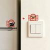 Light Switch Plate Stickers Dog Window Cute Cat Decorative