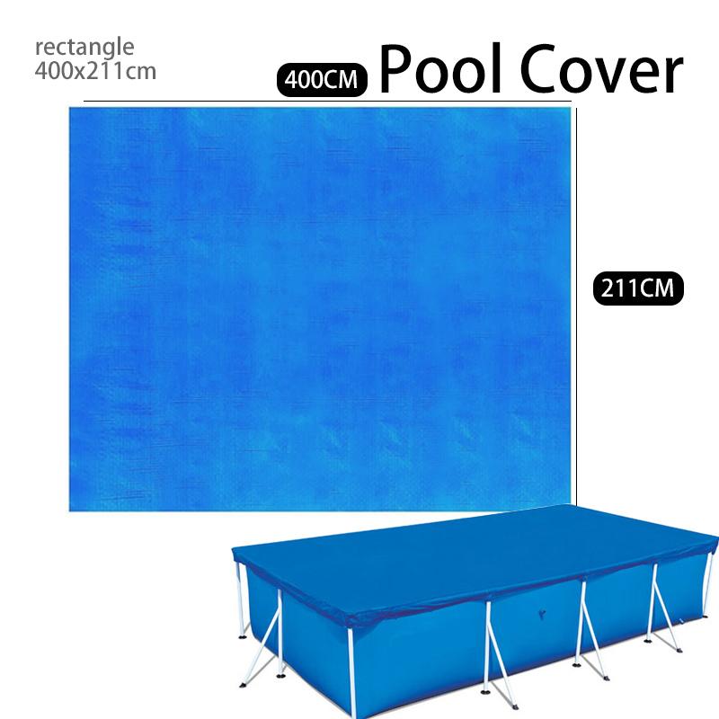 Swimming Pool Cover  Pool Ground Cloth Waterproof PE Foldable Inflatable for Above Ground Pool Family Pools Outdoor Paddling