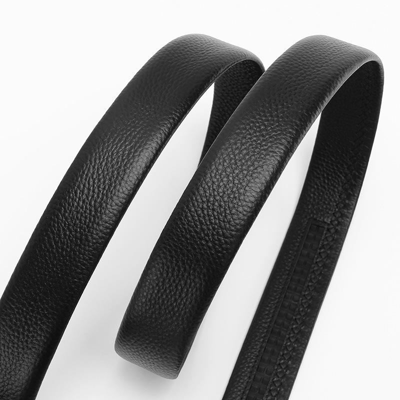 New Men's Head Leather Automatic Buckle Leather Belt Pure Real Cowhide Business Casual Belt