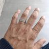Anello Intrecciato in Argento Sterling 925 Massiccio, Anello a Fascia Infinito in Argento, Anello a Fascia Ossidato in Argento per Uomo, Anello a Fascia Semicircolare da 6 mm, Anello Regalo