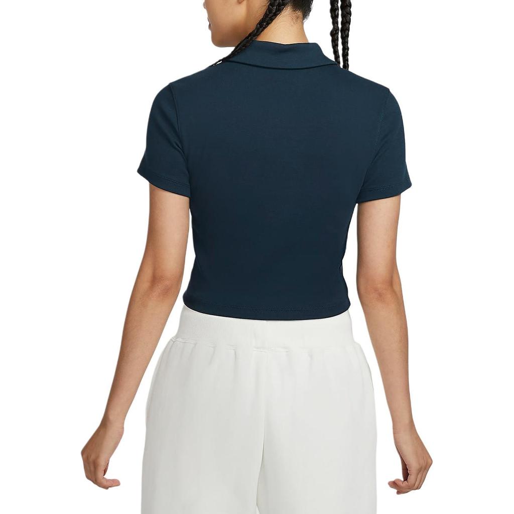 Nike Sportswear Essentials Polo Shirt Women's Arsenal Dark Sea Blue/Sail White DV7885-478