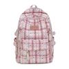 Schoolbag Vintage Plaid Junior High School School Bag Women's Fashion Large Capacity Computer Travel Backpack High School Student Backpack Tide