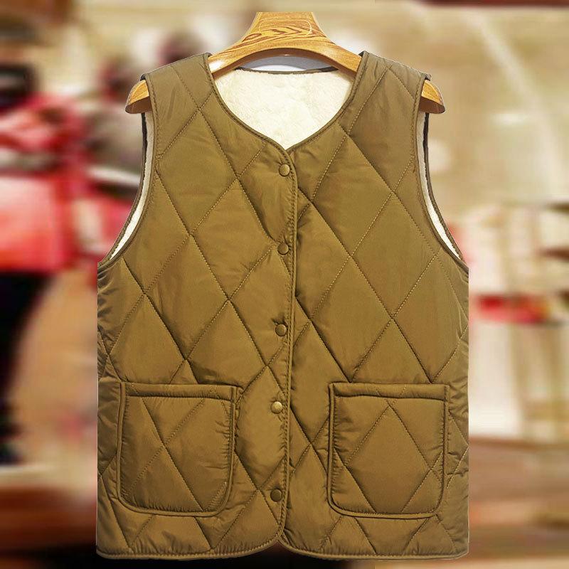Vest women wear short light and thin vest vest in winter, new vest with cold protection