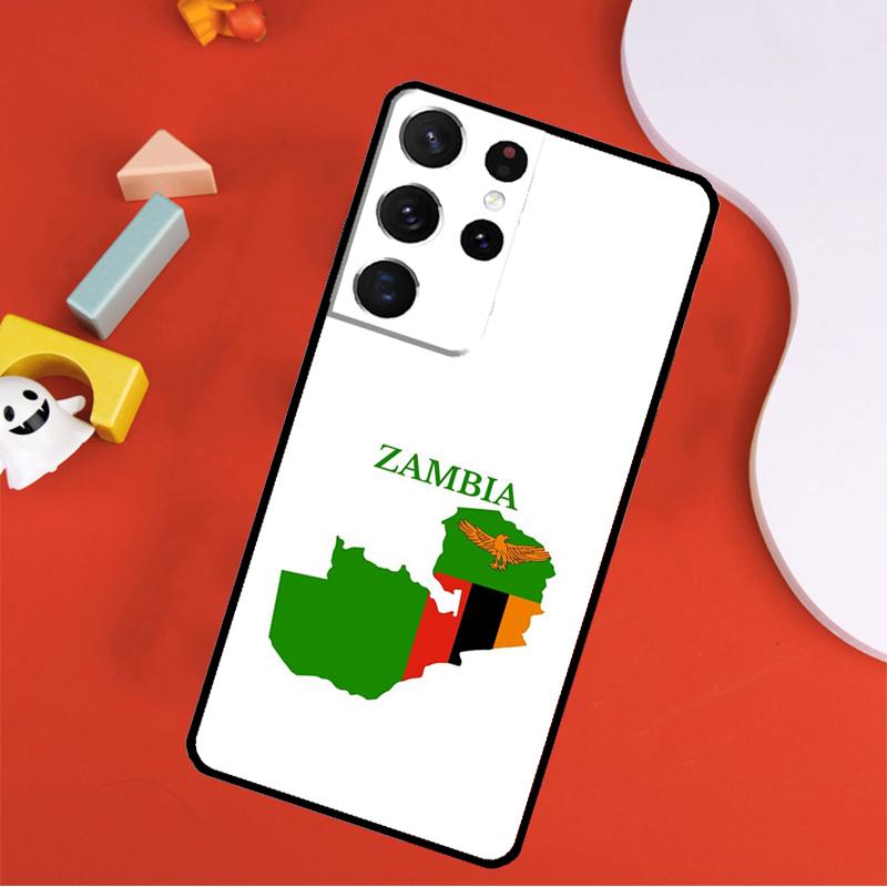 Zambia Flag Phone Case For Samsung Galaxy S25 Ultra S9 S10 S20 S21 FE S22 S23 S24 Plus S24 Ultra Cover