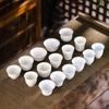Suet Jade Kung Fu Teacup Single Cup Master Cup Tea Tasting Cup White Porcelain Teacup Guest Cup Tea Cup White Porcelain Hat Cup