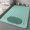 Anti-Slip Bathroom Shower Mat with Large Holes, Suction Cups, and Foot Massage Design.