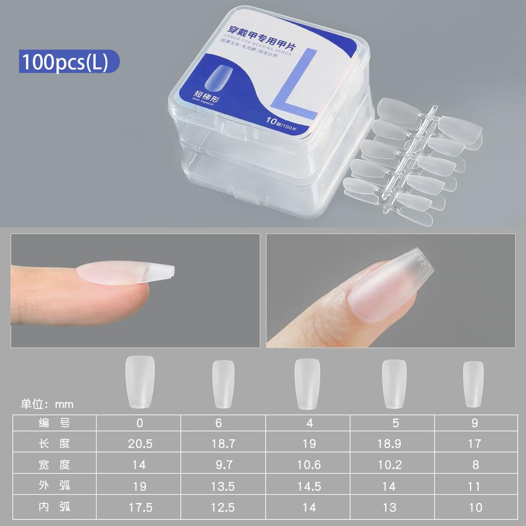 1Box/100pcs Matte Fake Nails NO Polishing Press On False Nails Medium Short Design High Matt Soft Gel Nail Tips for Extension