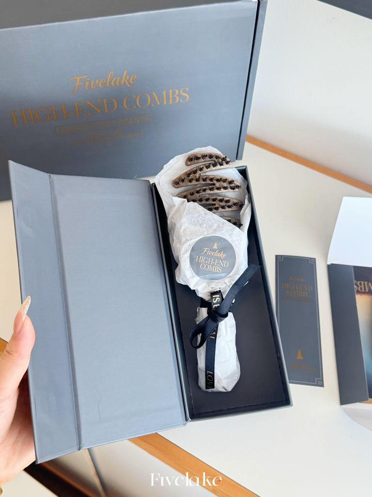 Fivclake Pine Cone Bristle Anti-static Hair Comb - Portable Volume & Nourish Styler