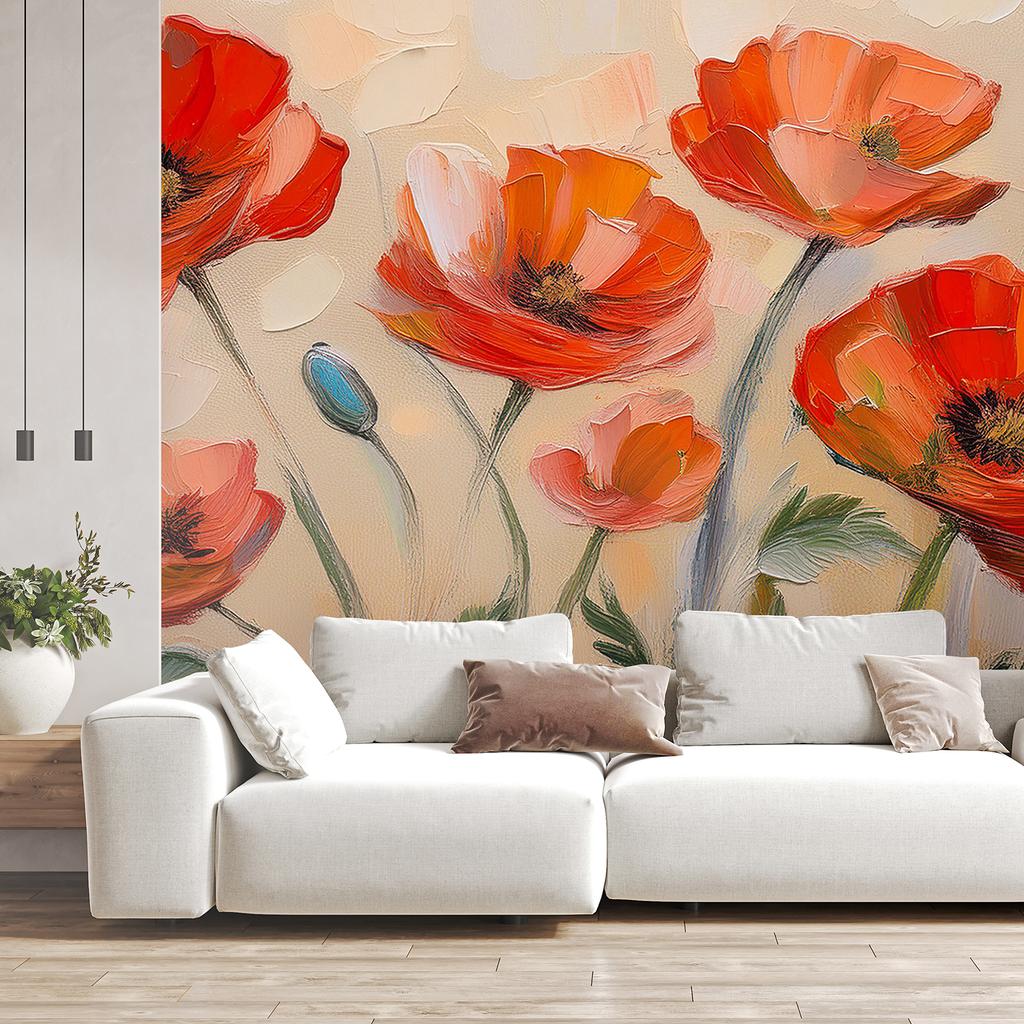 Tapeta Kwiaty Mak Natura