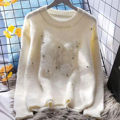Sweater for Women Autumn Winter Thickened Pullover Warm Knitted Stretchy Long Sleeve Oversize Jumper Tops