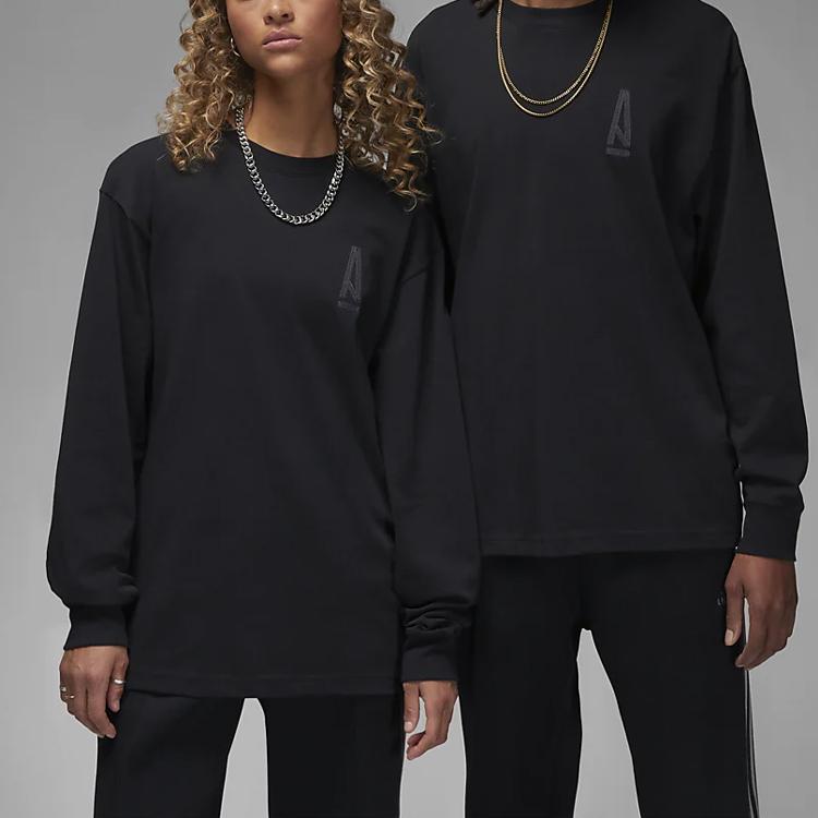 Air Jordan X A Ma Maniére Long-Sleeve Black Unisex Tops DX5649-010