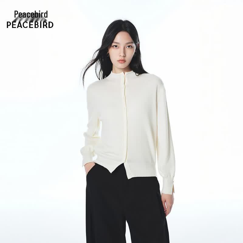 Peacebird Stand-Collar Knit Cardigan L