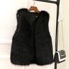 Women's Stylish Thickened Imitation Fox Fur Vest - Autumn/Winter All-Match Waistcoat