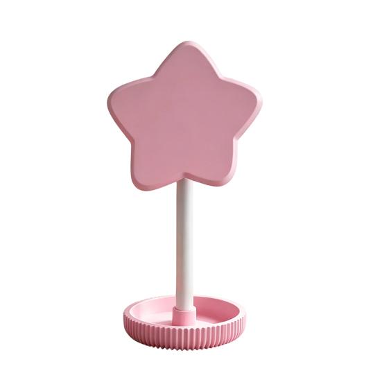 Cute Star Headphone Stand with Storage Tray, 3D Printed PLA Headset Hanger & Desk Organizer, Macaron Color Gaming Office Decor, Multi-Functional