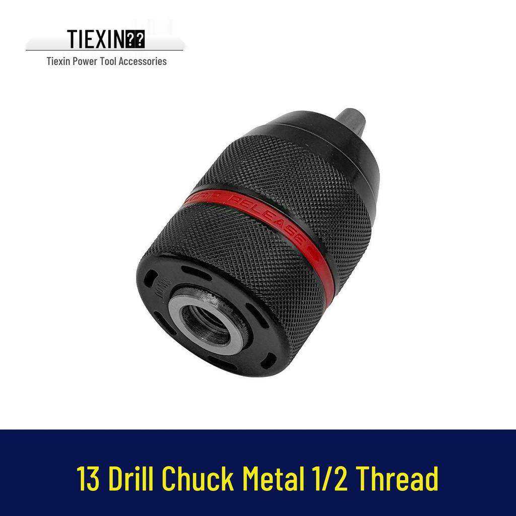 13mm All-Metal Drill Chuck 1/2" Thread for Bench and Impact Drills
