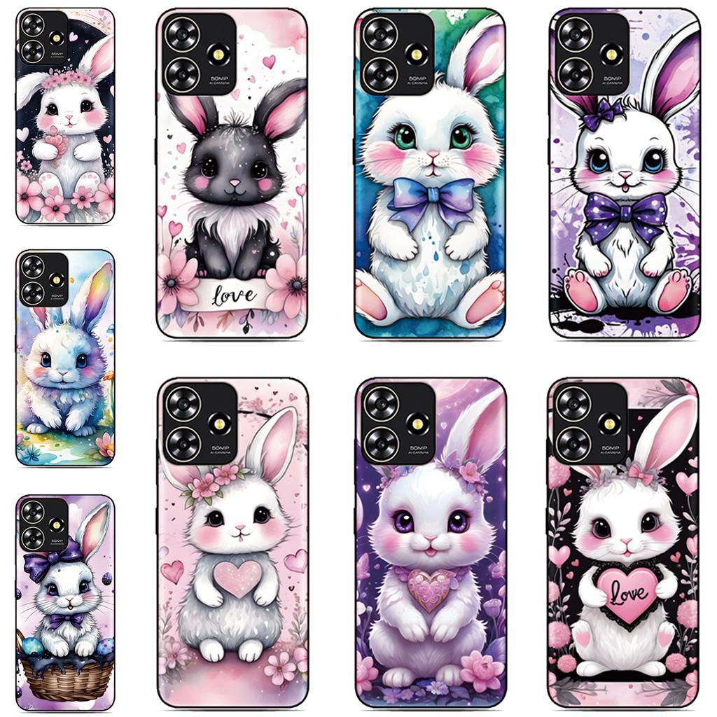 Rabbit Love Phone Case For ZTE Blade V80 V60 V50 Design 4G V30 V40 Vita Axon 60 50 40 Lite 30 Pro 11 V41 Smart A3 A5 Cover