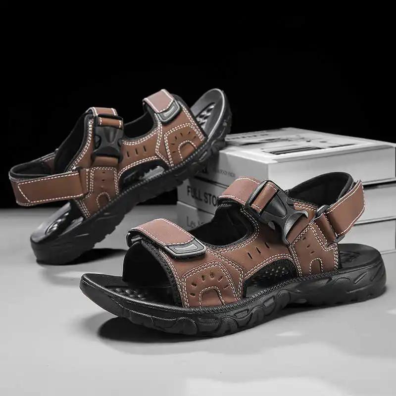 Fashion Non-slip Sole Flat Sole Beach Flip Flop Slippers House Man Sandal Shoes Travel Size Sneakers Sport Fashion-man Luxery Upper