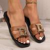 Fashion 2025 New Flat Slippers for Women Summer Outdoor Wear Fashionable Summer Ladies High-end Outdoor Sandals Large Size Women's Shoes